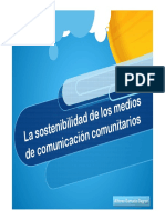AGD Presentacionppt Sostenibilidad Medios Comunitarios PDF