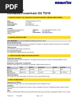 Komatsu Genuine Oil Specifications Guide | PDF | Motor Oil