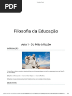 1 Aula Filosofia Da Educação - Do Mito à Razão
