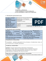 Guía Actividades y Rúbrica Evaluación - Tarea 2 - Proceso Administrativo - Planeación - Organización