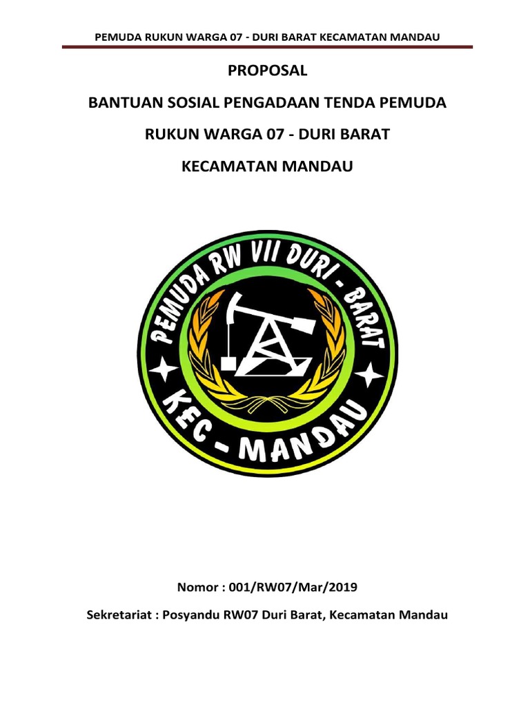 Surat Pemberitahuan Iuran Ronda Sebelum Lebaran | PDF