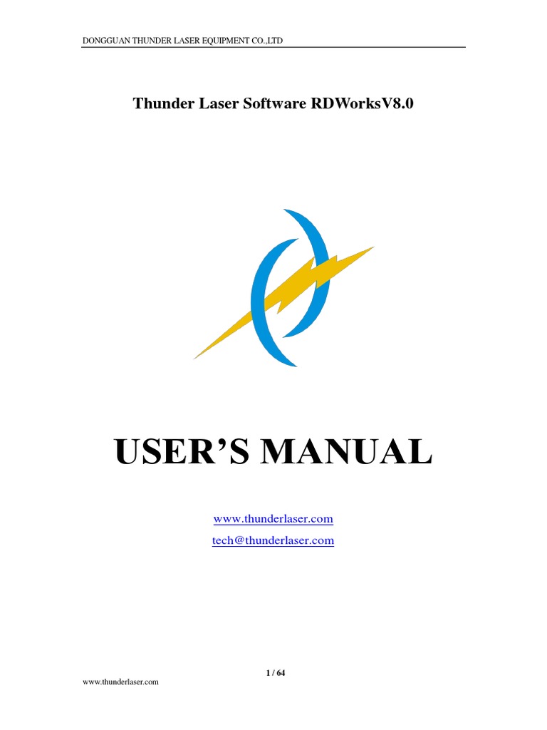 Thunder Laser Software RDWorksV8.0 USER MANUAL PDF PDF Menu
