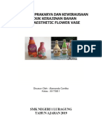 Proposal Prakarya Dan Kewirausaan Produk Kerajinan Bahan Kerasaesthetic Flower Vase