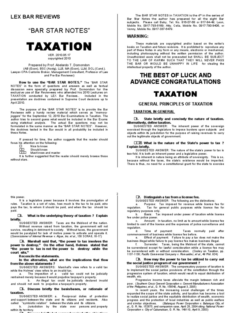 Tax Notes | PDF | Tax Exemption | Tax Refund