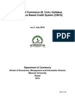 Bachelor of Commerce (B. Com.) Syllabus Under Choice Based Credit System (CBCS)