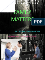 Family Matters: By: Cristian Quispe Eunofre