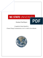 Graduate Final Report: Compiled by Daniel Spruill For Climate Change Communication With Dr. David Berube