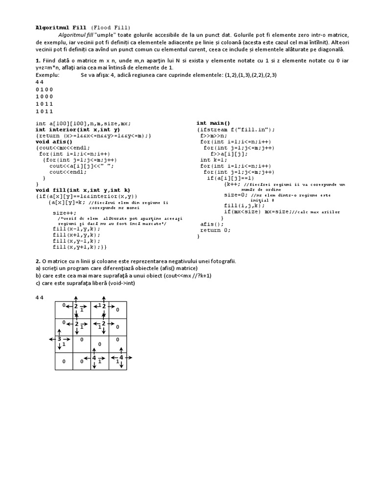 Algoritmul Fill | PDF