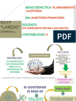Unidad Didactica: Planeamiento de Auditoria: Auditoria Financiera