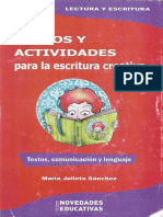 SÁNCHEZ, María Julieta - Juegos y Actividades para La Escritura Creativa PDF
