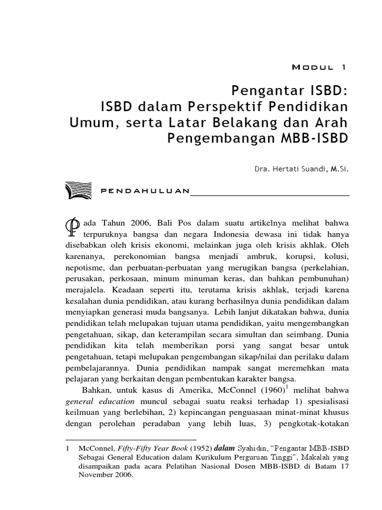 Pentingnya ISBD dalam Pendidikan Umum | PDF | Sains & Matematika