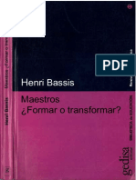 Bassis Henri Maestros Formar o Transformar PDF