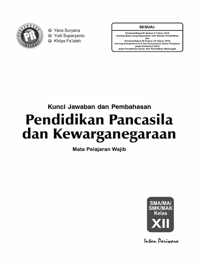 Kunci Pr Ppkn 12 K 13 2018 Pdf