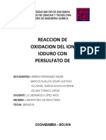 Reacción de Oxidación Del Ion Ioduro Con