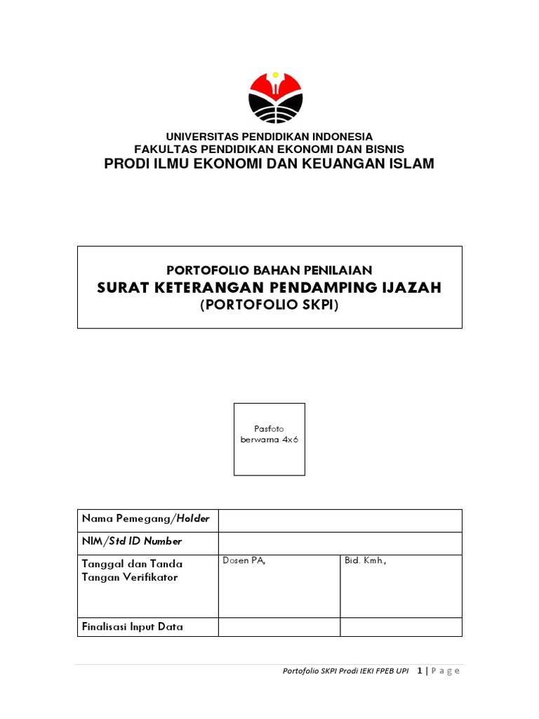 Isian Portofolio Skpi Prodi Ieki Edisi 07032015 Sent Docx