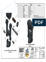 Parts list and exploded assembly diagram for belt tightener