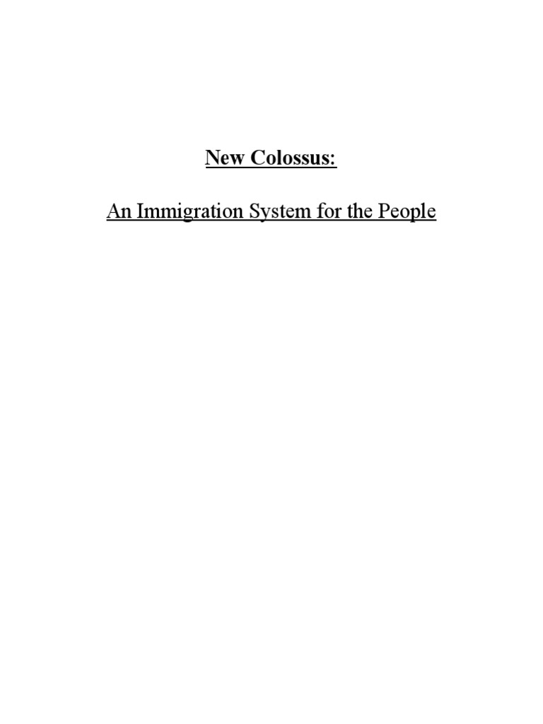 New Colossus Immigration Policy Paper | PDF | Asylum Seeker | Immigration