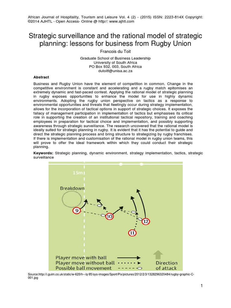 Strategic Surveillance and The Rational Model of Strategic Planning ...