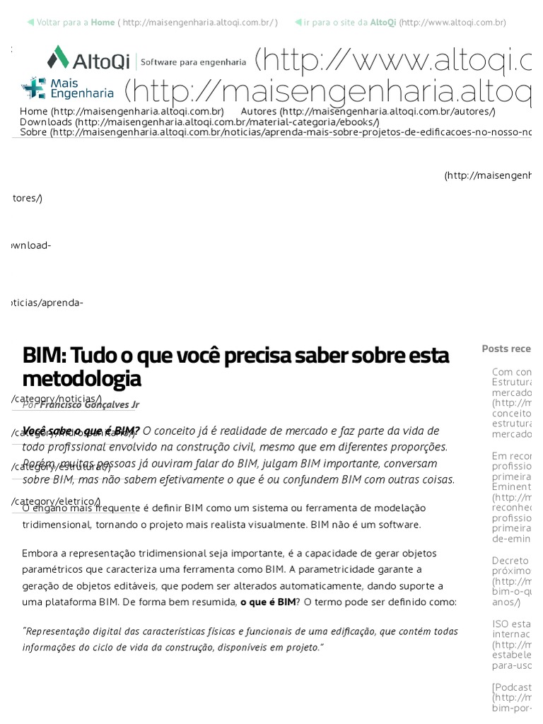 BIM - Tudo o Que Você Precisa Saber Sobre Esta Metodologia PDF | PDF ...