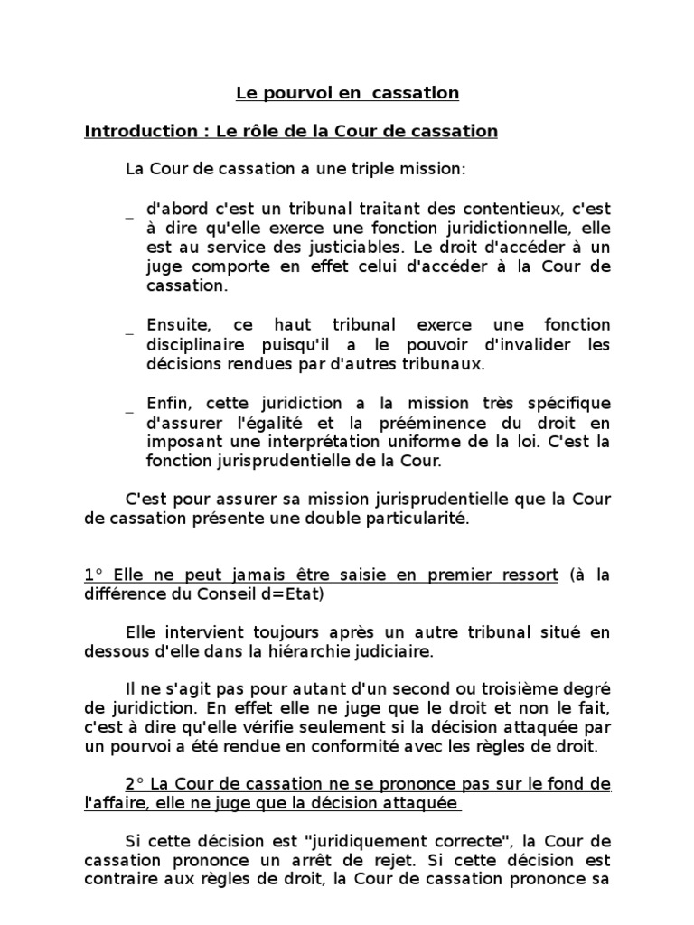 le pourvoi en cassation Loi constitutionnelle Gouvernement Essai gratuit de 30 jours Scribd