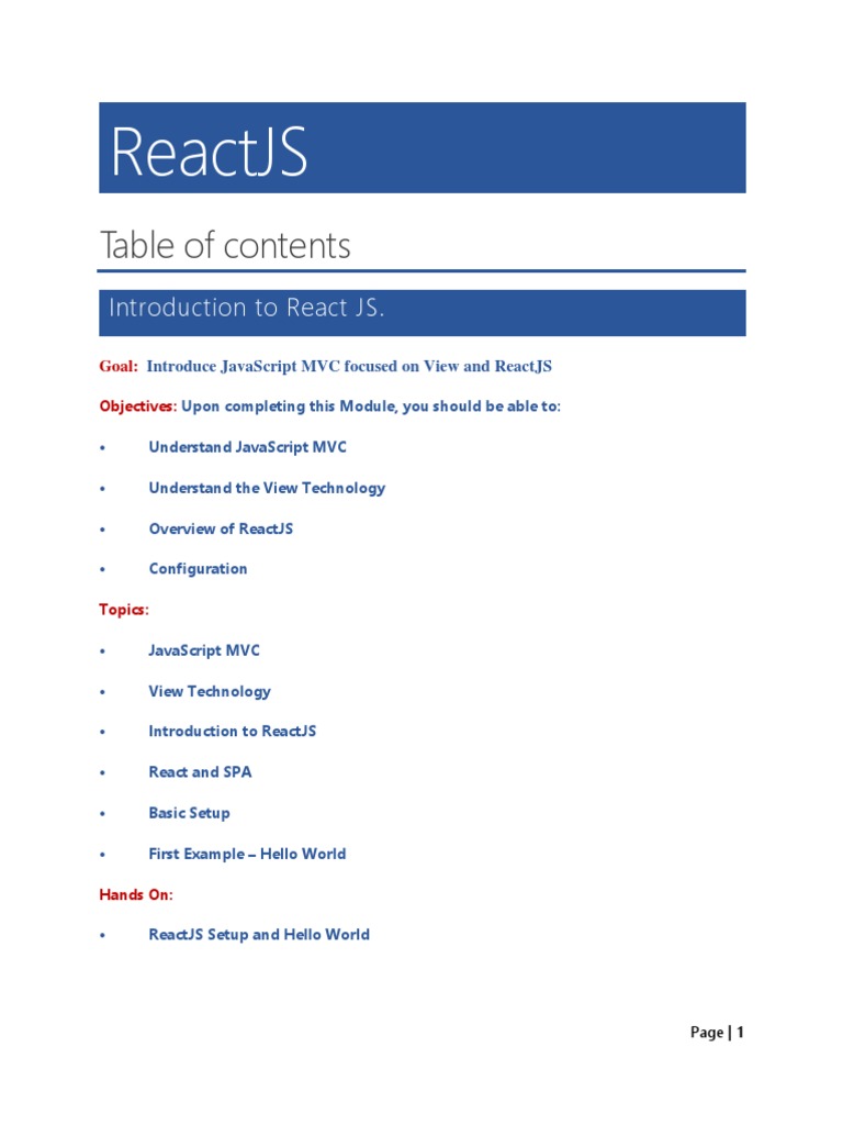 Reactjs: Introduction To React Js | PDF | Software Engineering ...