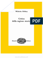 Wilhelm Dilthey - Critica Della Ragione Storica-Einaudi (1954) PDF