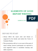 Lements of Good Report Writing: Hasbee HJ Usop