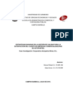 Estrategias Basadas en La Gestion de Calidad para La Satisfaccion Del Cliente en Empresas Comercializadoras de Autopartes PDF