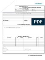 Daily site report template