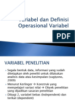 Variabel Dan Definisi Operasional Variabel