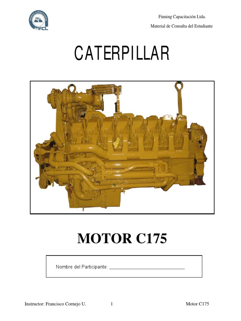 Capacitación en Motor C175 Caterpillar | PDF | Pistón | Bomba