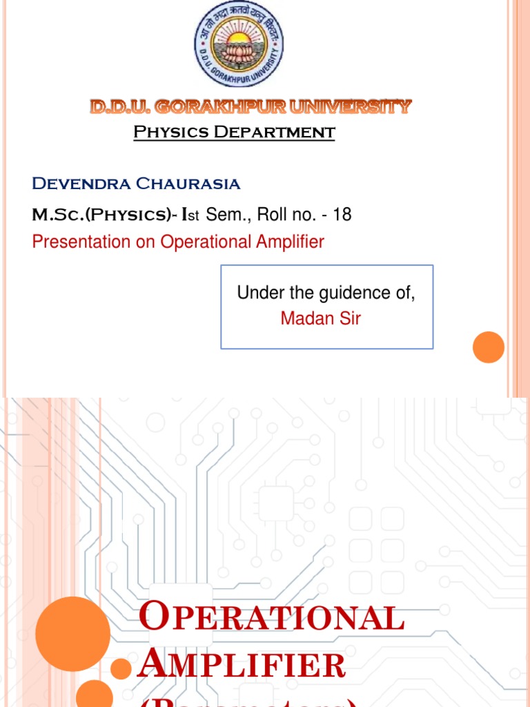 Operational Amplifier Overview and Parameters | PDF | Operational ...