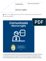 Examen Inglés Toelf Comunicado Idioma Ingles - #ViveLaCatolica