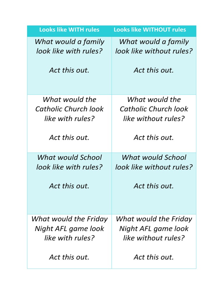 Exploring Life With and Without Rules | PDF | Sports & Recreation ...