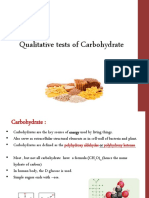 Qualitative Tests of Carbohydrate