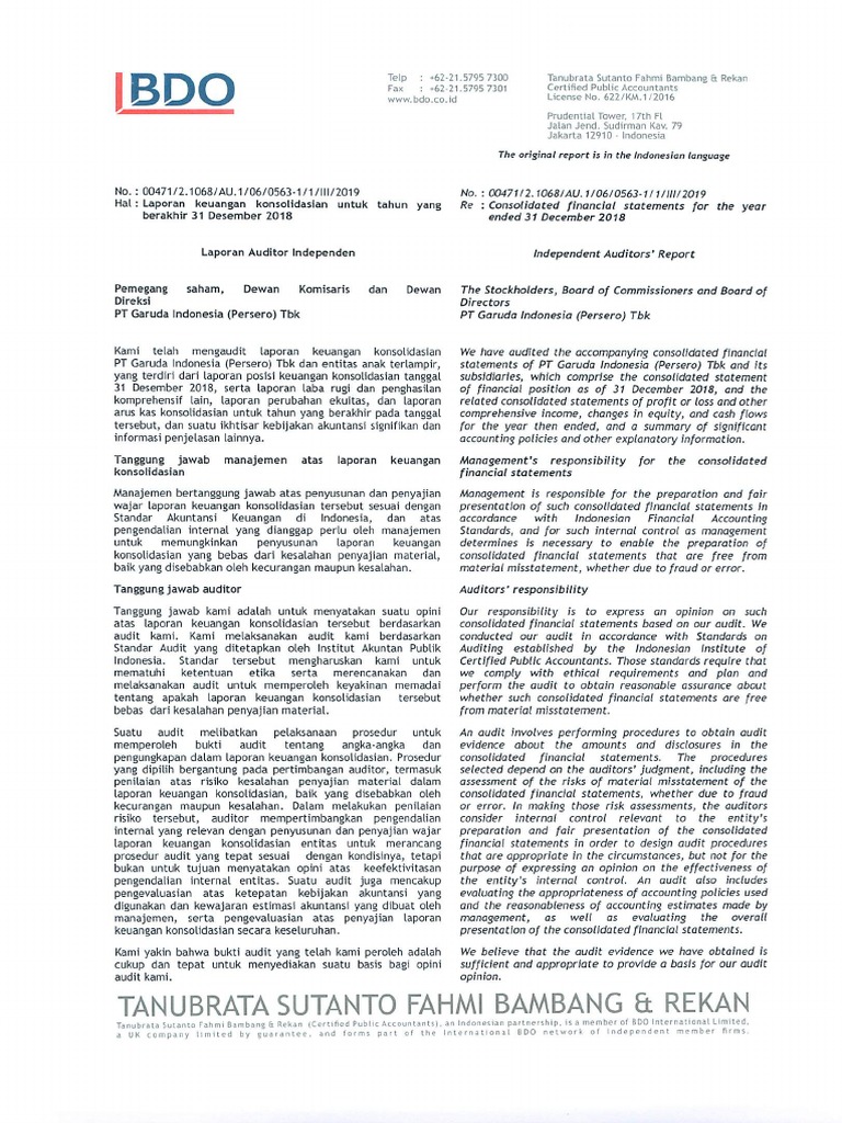 Giaa Lk Tw Iv 2018 Opini Auditor