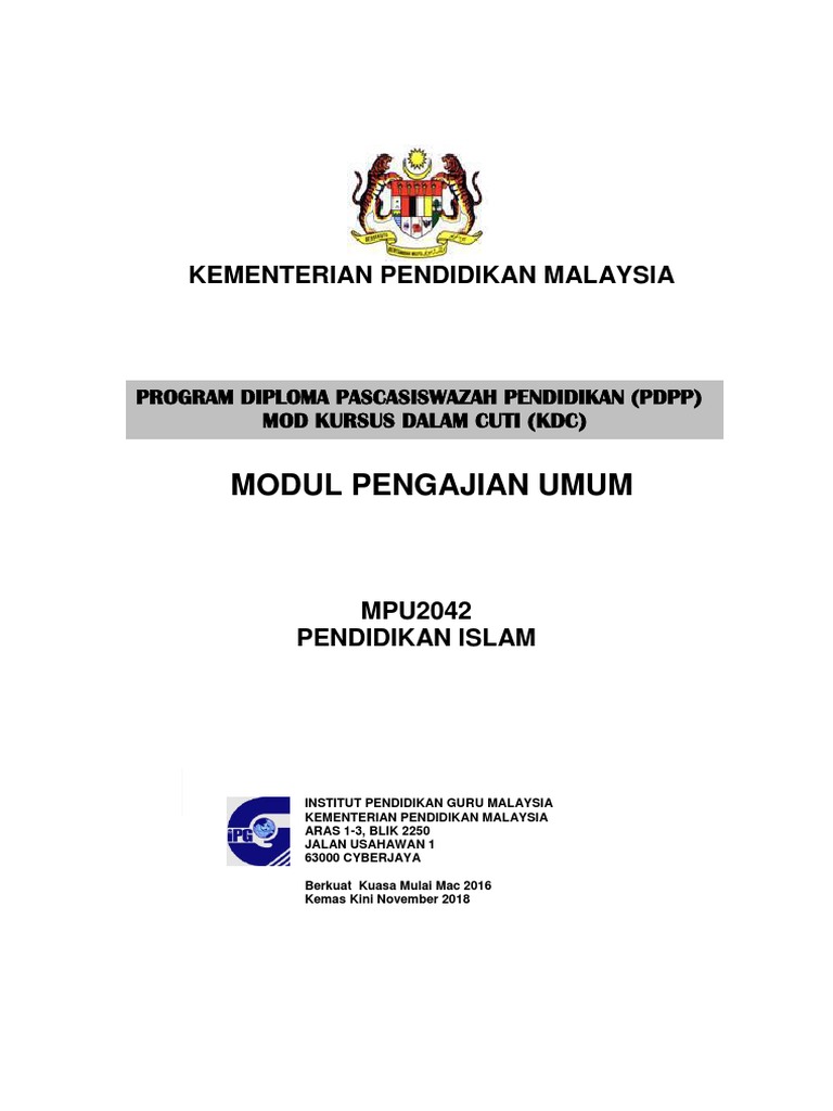 Mpu2042 Pendidikan Islam Pdf Pdf