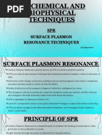 Surface Plasmon Resonance Spectroscopy - SPR