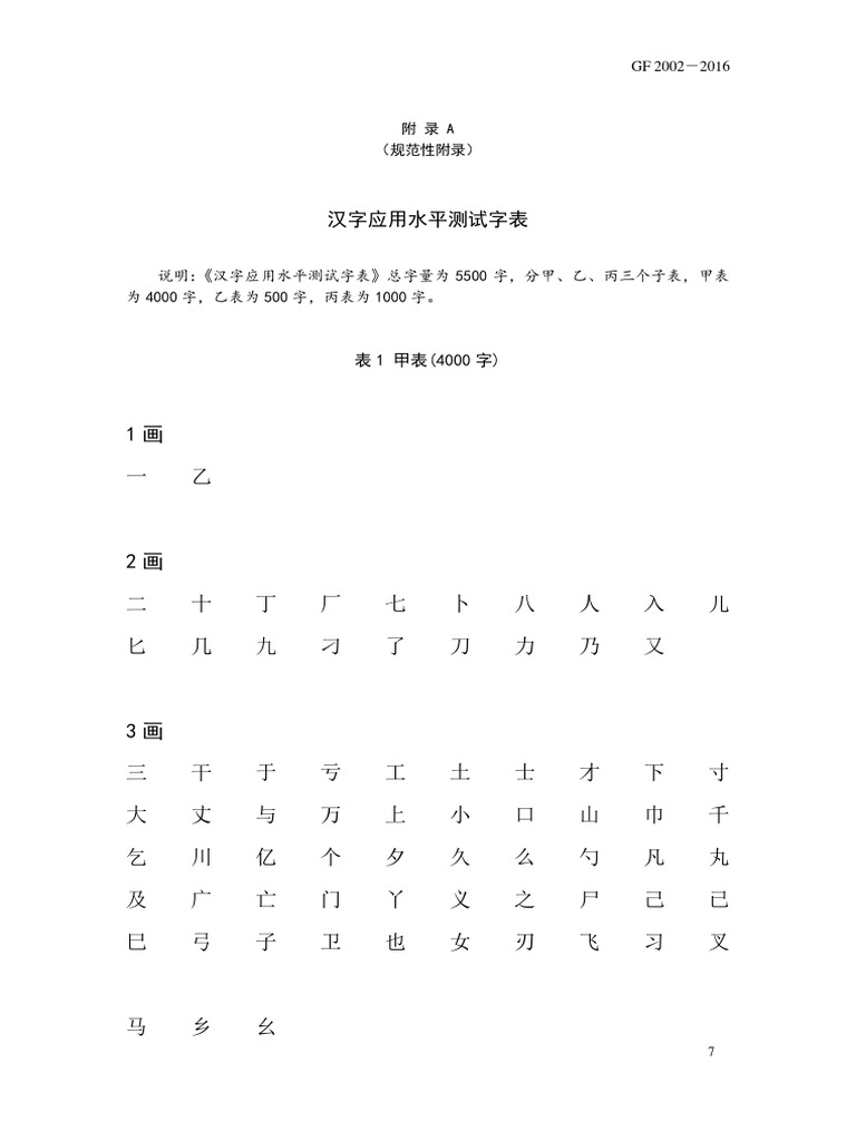 汉字应用水平等级及测试大纲pdf
