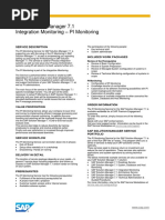 0 - SAP Solution Manager 7.1 PI Monitoring - One Pager