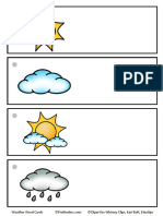 Weather Word Cards Blank PDF