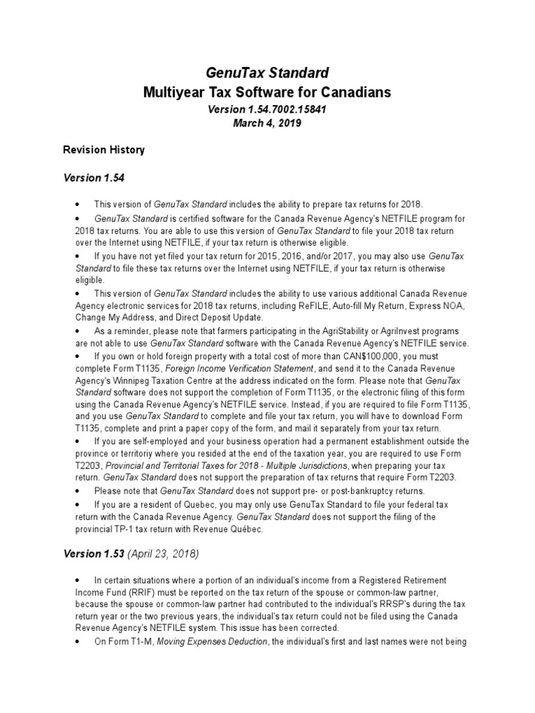 GenuTax Standard 2024 Update Overview | PDF | Tax Return (United States ...