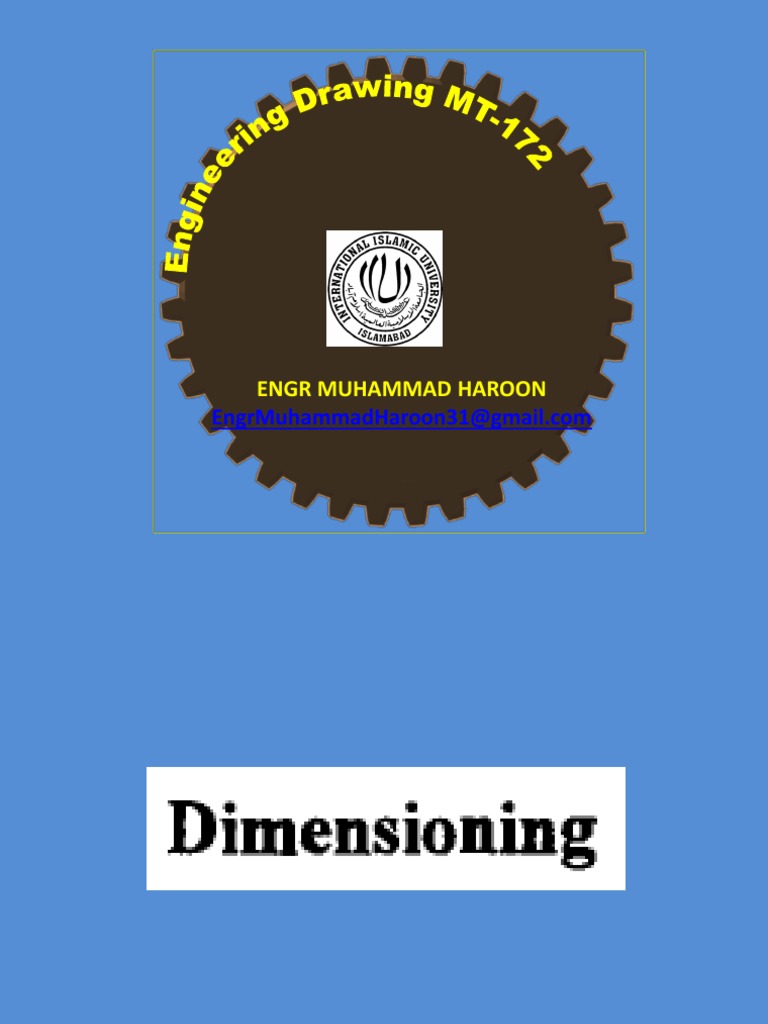 6) Dimensioning Lecture 6 | PDF