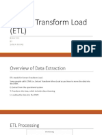 Extract Transform Load (ETL) : Bs Cs - V Iii BY Sanianayab