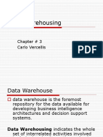 Data Warehousing: Chapter # 3 Carlo Vercellis