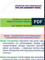  - Model Transportasi 