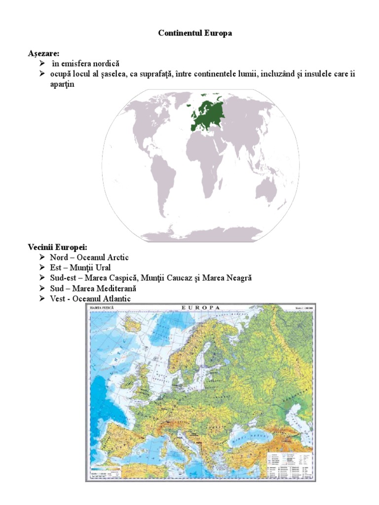 Continentul Europa | PDF