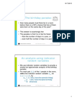 5.4.1 The Birthday Paradox: and Have The Same Birthday) and Have The Same Birthday 0 Otherwise