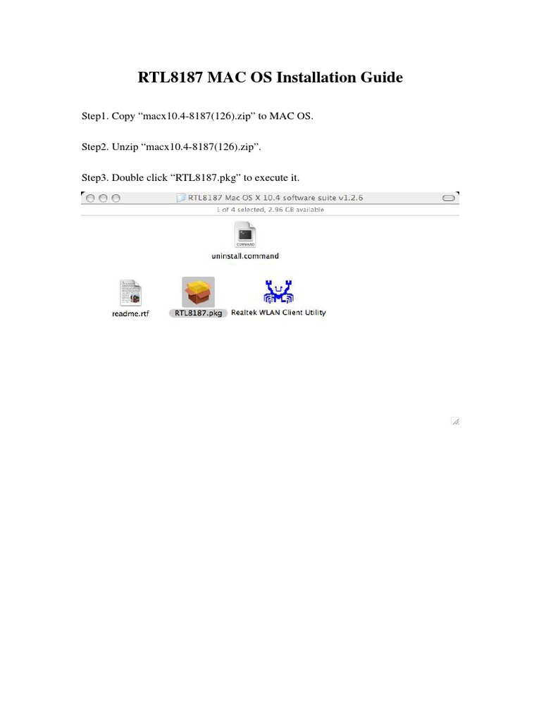 RTL8187 USB Installation for Mac OS | PDF