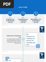 Lists in HTML